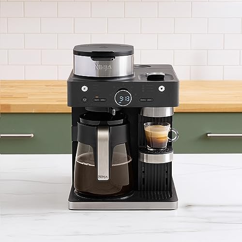 Ninja Espresso & Coffee Maker & Barista System, 3 Espresso Brew Styles, Single-Serve Coffee & Nespresso Capsule Compatible, Built-in Frother, Espresso, Cappuccino & Latte Maker