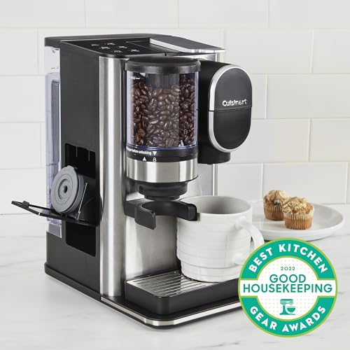 Cuisinart Single-Serve Coffee Maker + Coffee Grinder with 8, 10, and 12 oz. Serving Size, Compatible with Single-Cup Pods