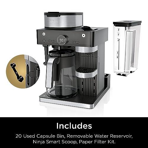 Ninja Espresso & Coffee Maker & Barista System, 3 Espresso Brew Styles, Single-Serve Coffee & Nespresso Capsule Compatible, Built-in Frother, Espresso, Cappuccino & Latte Maker