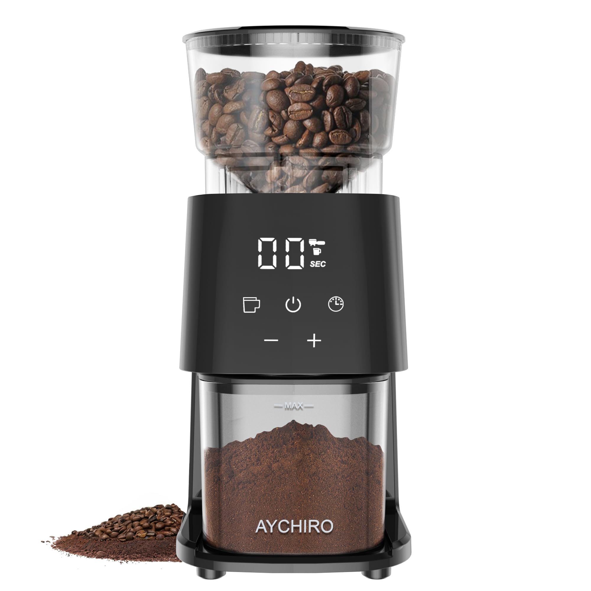 Burr Coffee Grinder Electric, Adjustable Burr Mill with 30 Grinding Settings