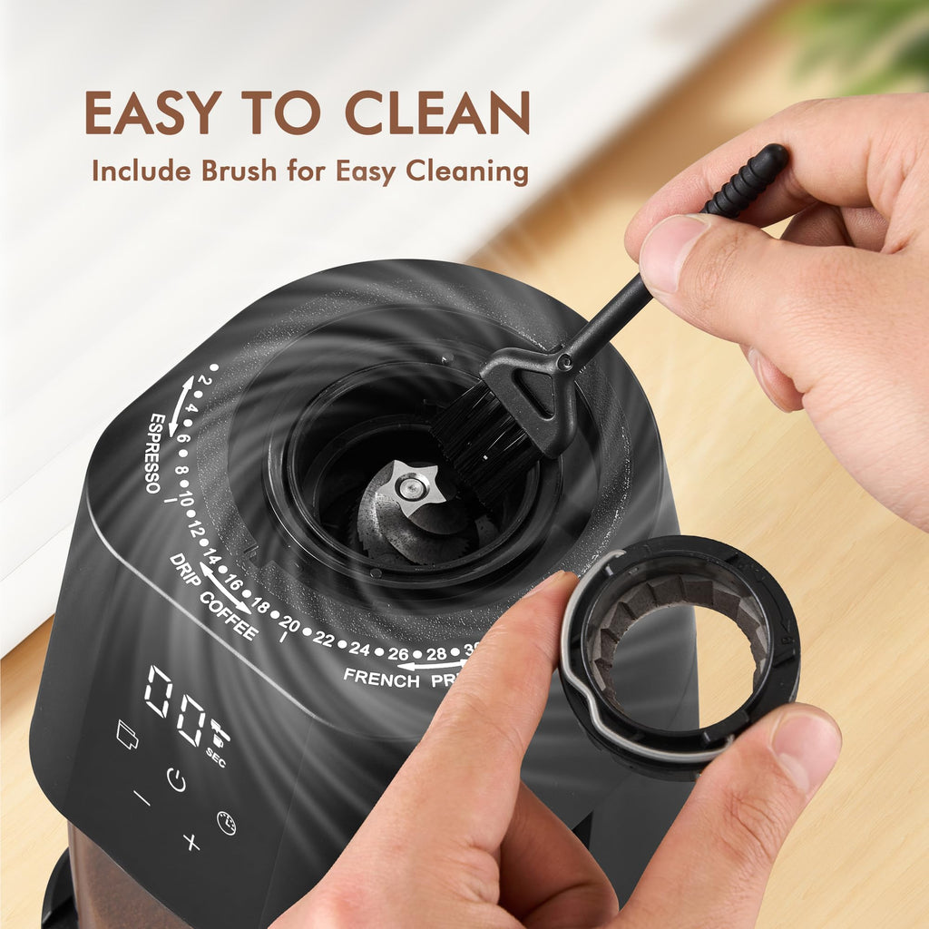 Burr Coffee Grinder Electric, Adjustable Burr Mill with 30 Grinding Settings