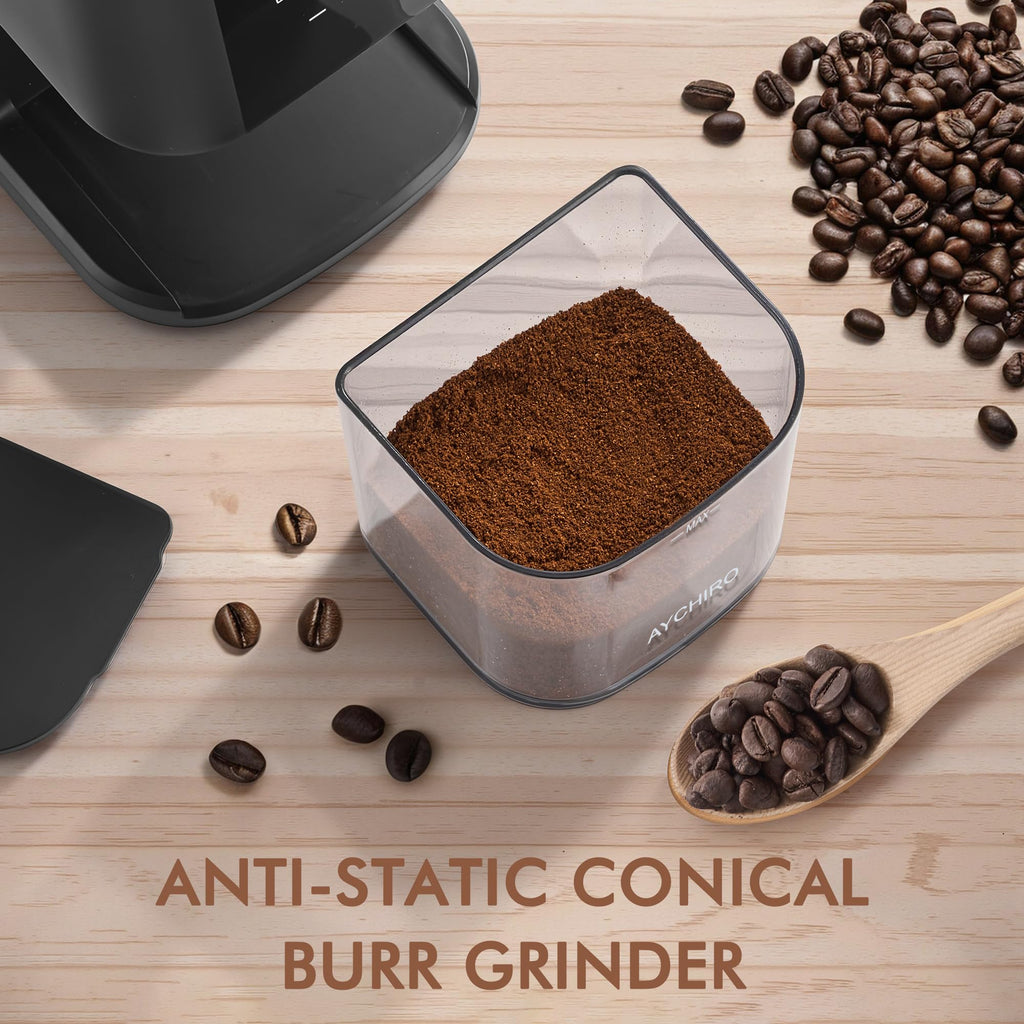 Burr Coffee Grinder Electric, Adjustable Burr Mill with 30 Grinding Settings