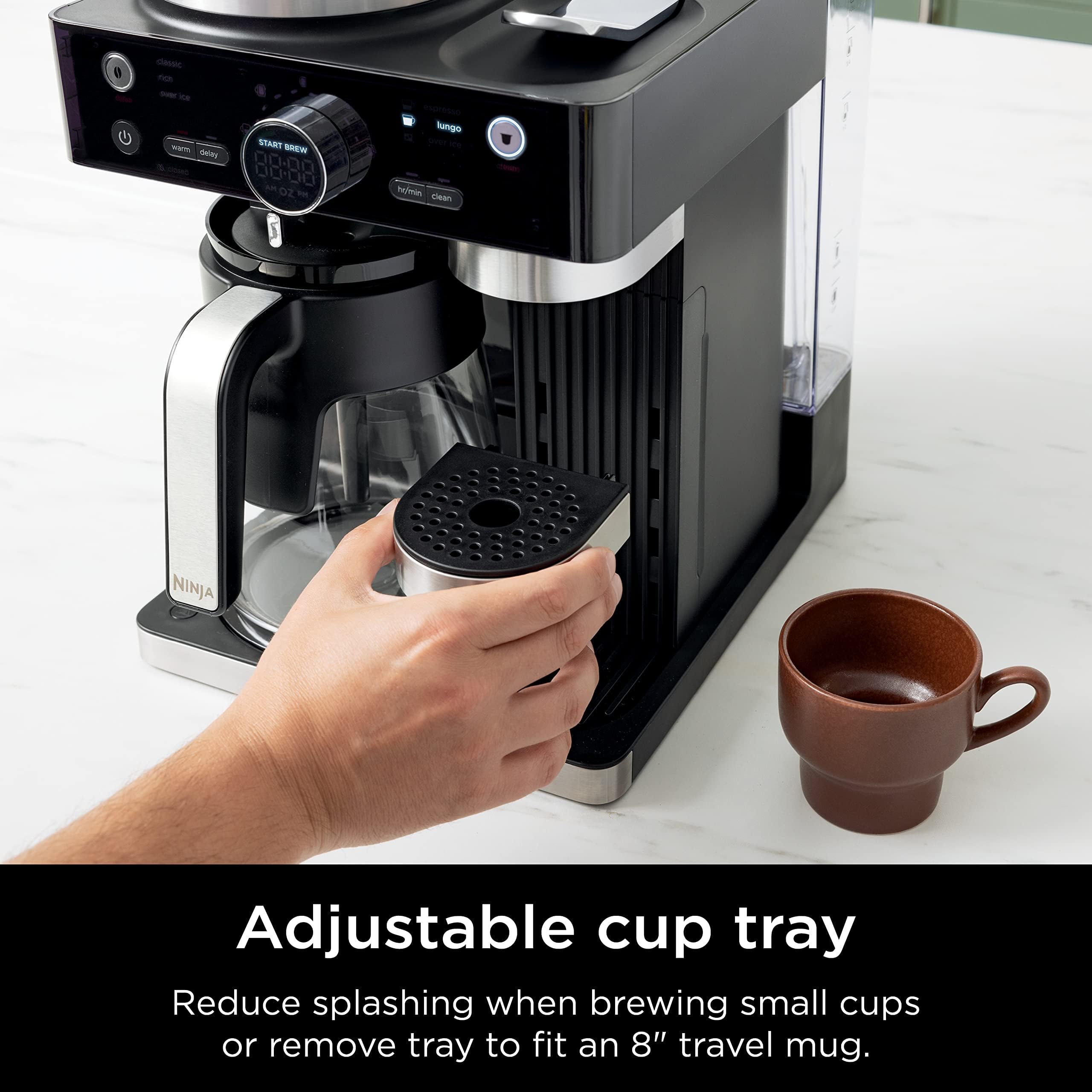 Ninja Espresso & Coffee Maker & Barista System, 3 Espresso Brew Styles, Single-Serve Coffee & Nespresso Capsule Compatible, Built-in Frother, Espresso, Cappuccino & Latte Maker