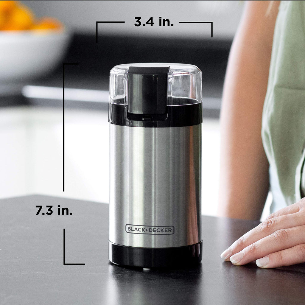 BLACK+DECKER One Touch Coffee Grinder, 2/3 Cup Coffee Bean Capacity